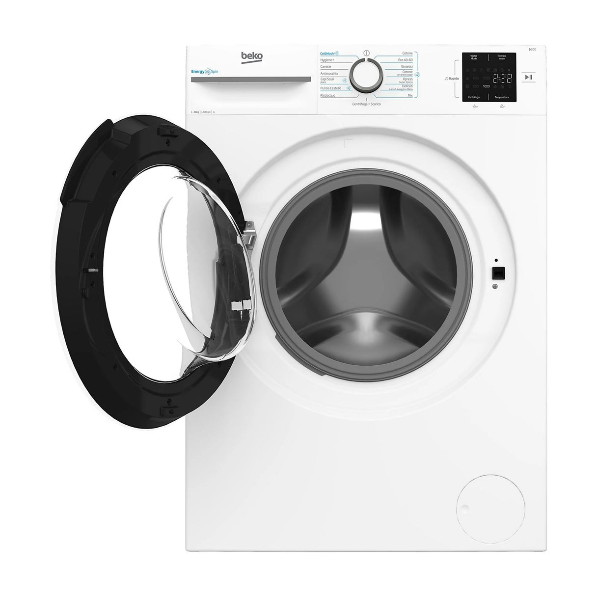 Lavatrice Beko BMWU3821W Libera Installazione 8Kg Classe A 1200 giri Vapore Bianca