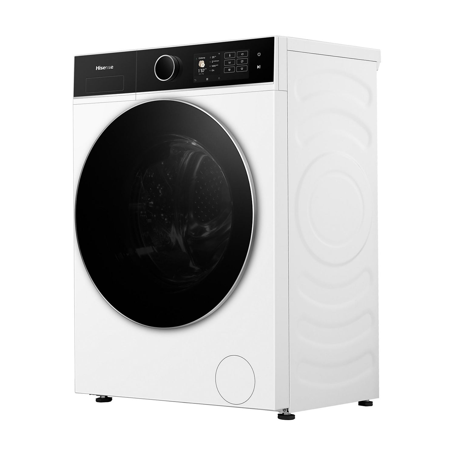 Lavatrice Hisense WF5I8043BWF 8 Kg Classe A Centrifuga 1400 giri 47 cm Inverter Funzione Vapore Lavatrice Slim