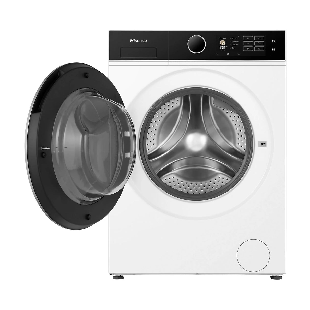 Lavatrice Hisense WF5I8043BWF 8 Kg Classe A Centrifuga 1400 giri 47 cm Inverter Funzione Vapore Lavatrice Slim