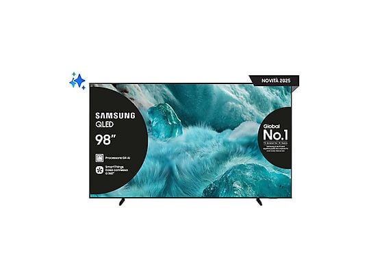 TV QD-LED Samsung QE98Q7FAAUXZT 98" 4K UHD Smart TV Q4 Processor 120 Hz Classe Energetica G