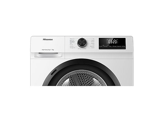 Asciugatrice Hisense DHQE900UWDC Pompa di calore 9 kg 64 cm 64 dB Bianco Classe D