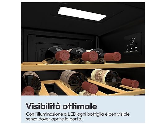 Cantinetta Candy CWC034 34 bottiglie 5 ripiani Nero classe G