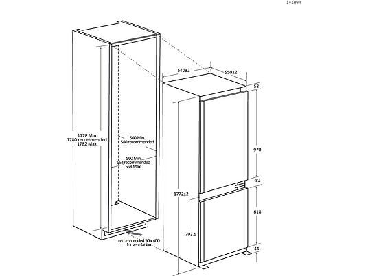 Frigorifero Combinato Haier HBQW5518E 177,2 cm 3 ripiani Rumorosità 35 dB(A) Classe E