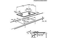 Piano Cottura A gas Electrolux EGG75372W 75Cm 5 Fuochi Bianco