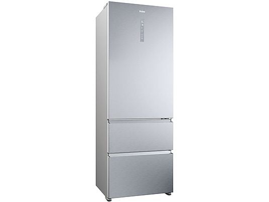 Frigorifero Haier HTR5720ENMG 70 cm combinato 3 porte Gentle Silver Total No Frost classe E