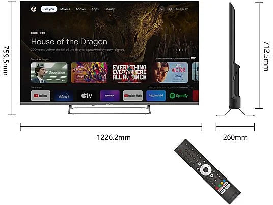 TV Smart Tech 55UG02V UHD 4K 55" QLED Google TV