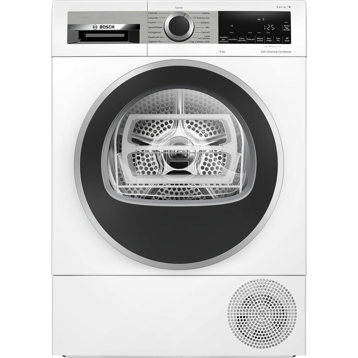 Asciugatrice Bosch WQG245D0IT Classe C 9KG Pompa Di Calore Serie 6