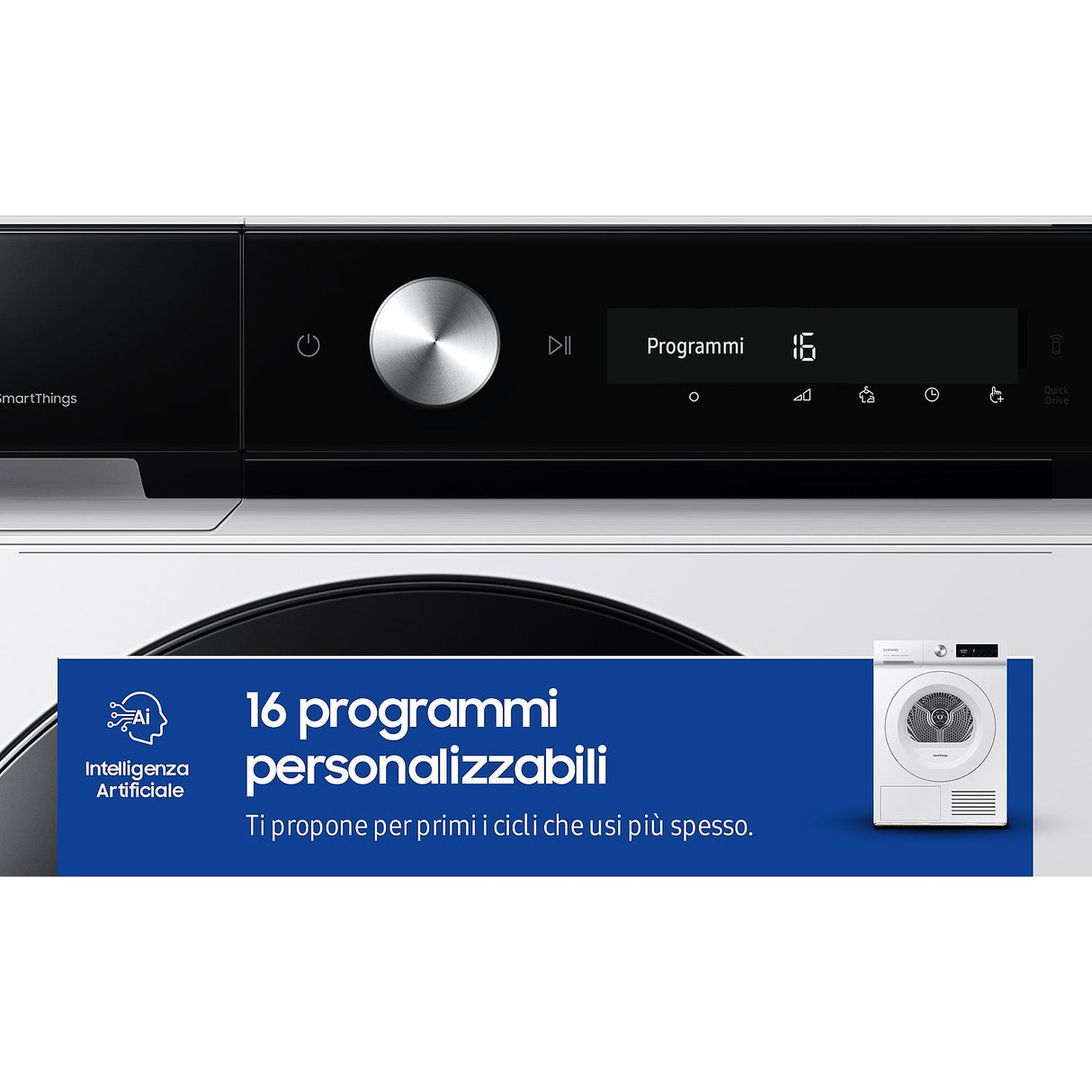 Asciugatrice Samsung DV90BB5245TW 9KG Classe C OptimalDry Bianca