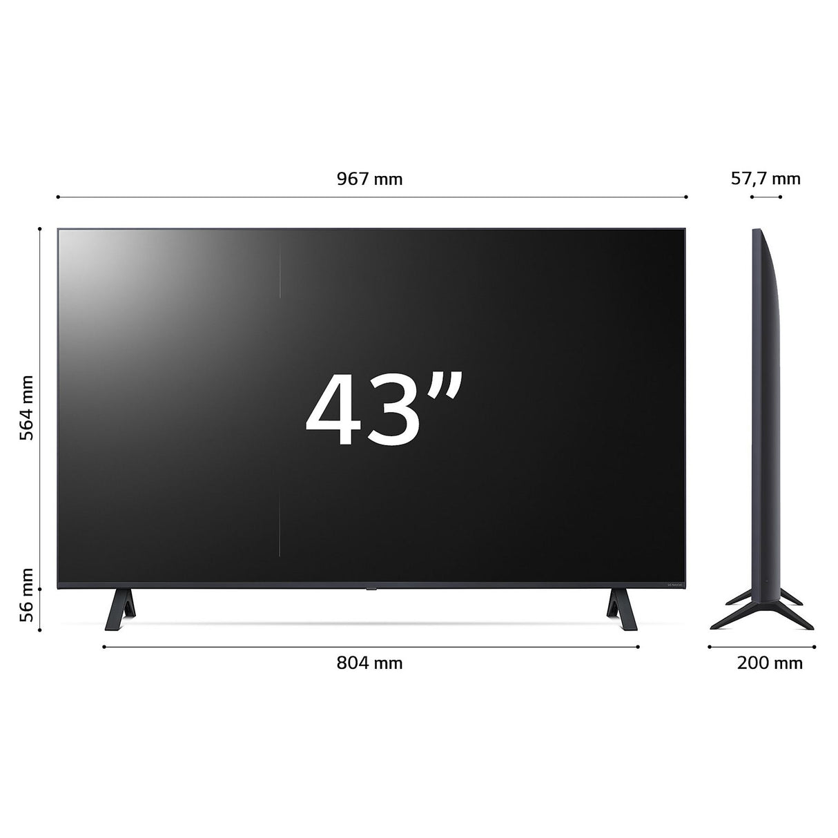 TV LG 43NANO82T6B.API 43" NanoCell 82T 4K UHD Webos24 AI