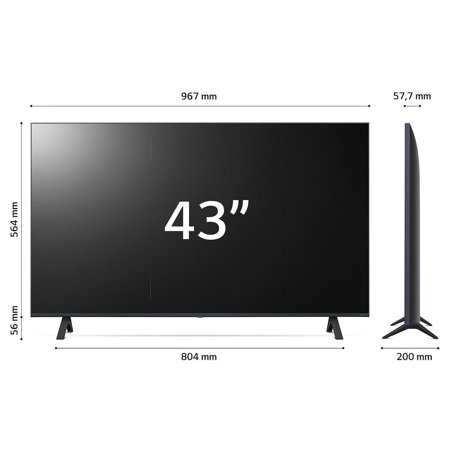 TV LG 43NANO82T6B.API 43" NanoCell 82T 4K UHD Webos24 AI