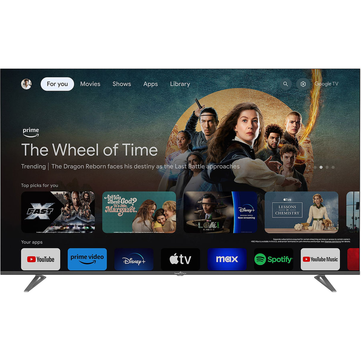 TV Smart Tech 75QG03H QLED 4K UHD 75" Quantum Dot LED Google TV