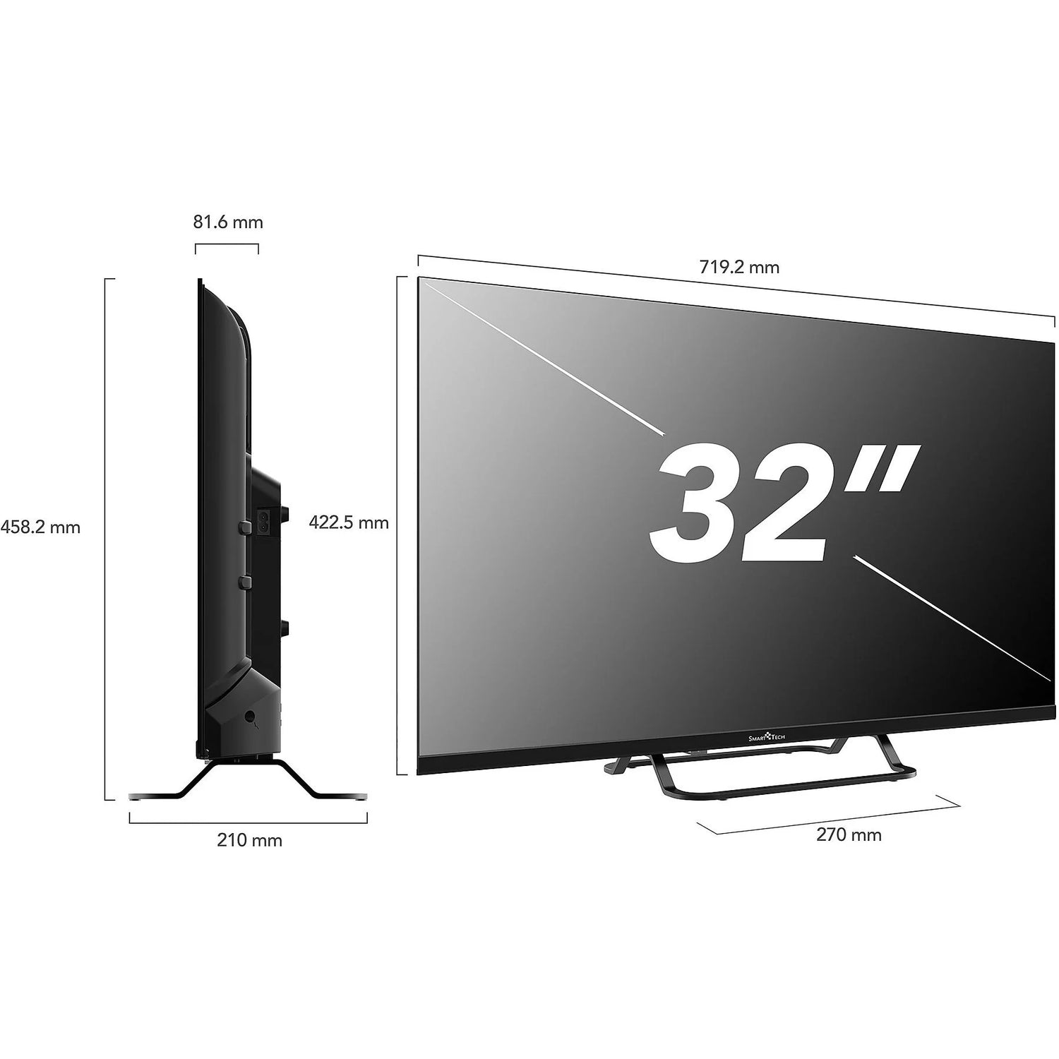 TV Smart Tech 32HV02V Smart TV 32" HD Vidaa Display LED