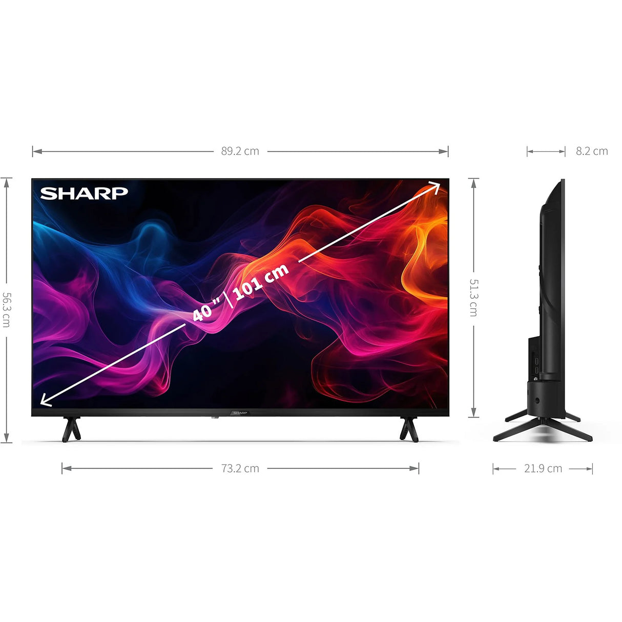 TV Sharp 40GF2265E Google TV 40" Full HD TV LED