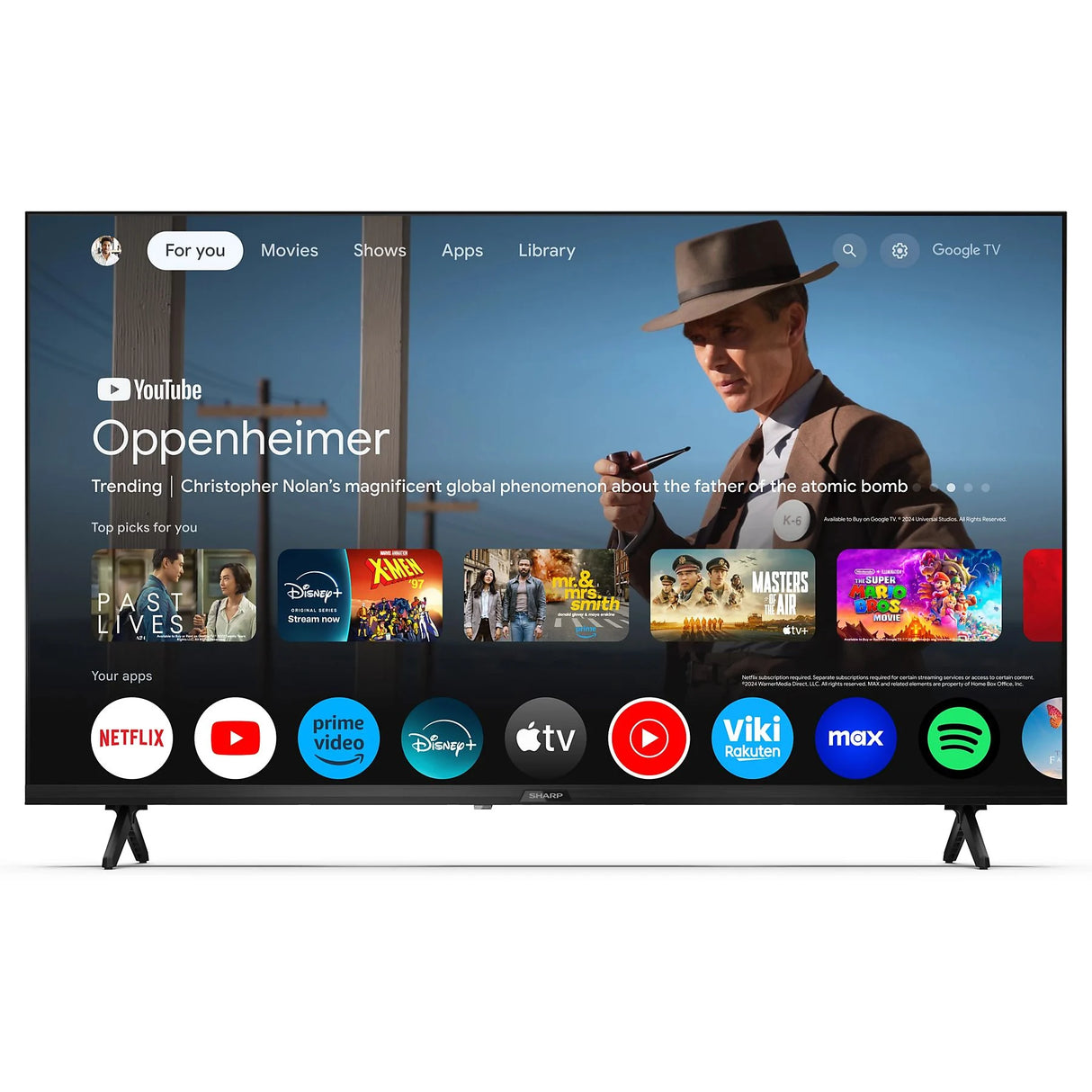 TV Sharp 40GF2265E Google TV 40" Full HD TV LED