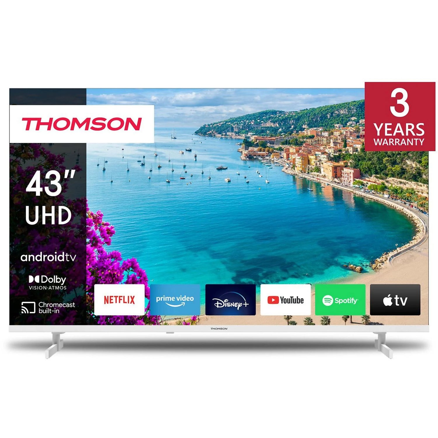 TV Thomson 43UA5S13W 43" UHD 4K Smart Android TV White