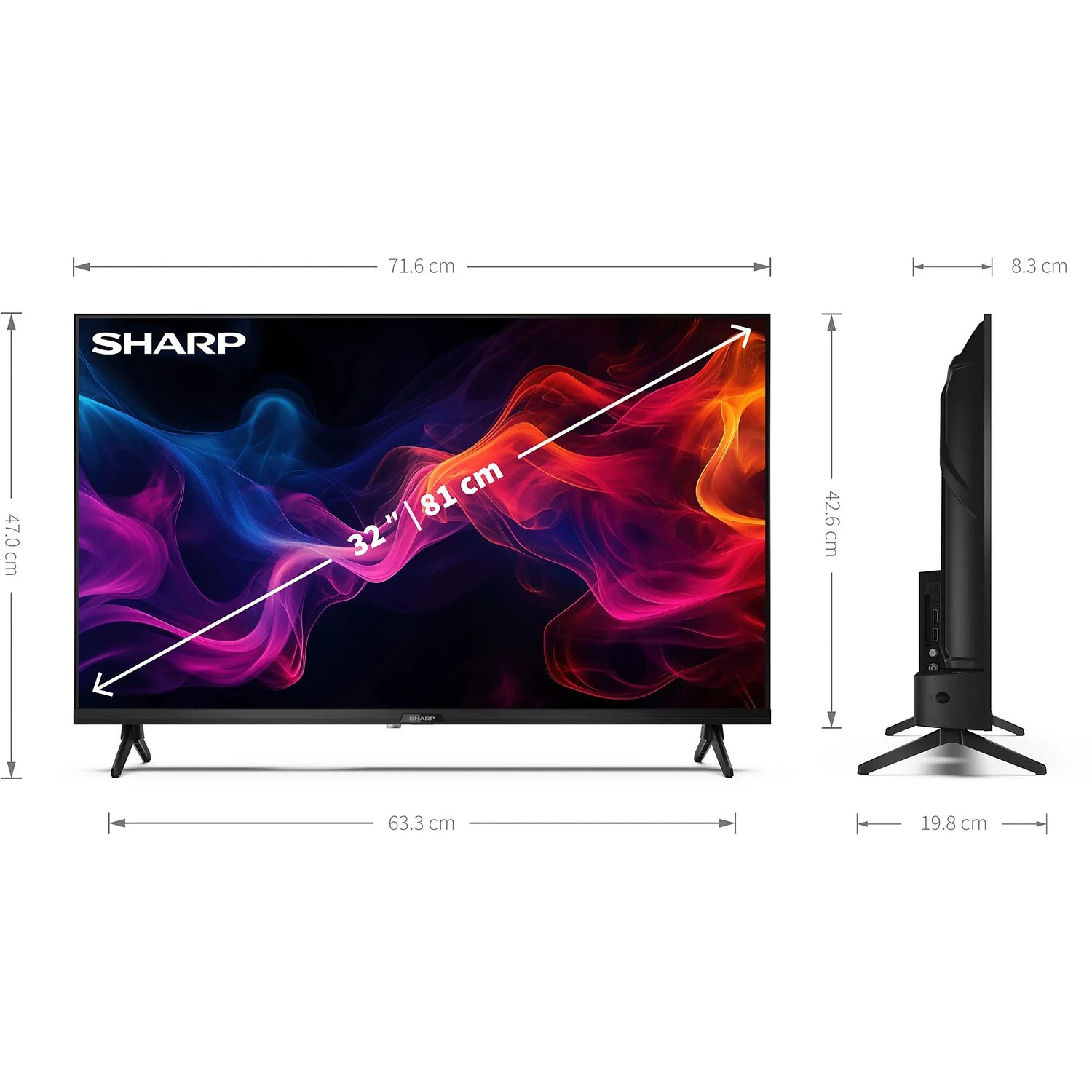 TV Sharp 32GF2265E Google TV 32" TV LED Dolby Digital