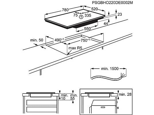 Piano Cottura Induzione Electrolux LIL83441 da 80cm 4 Zone Cottura