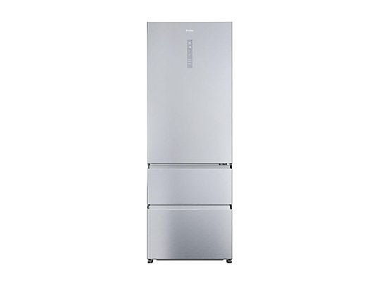 Frigorifero Haier HTR5720ENMG 70 cm combinato 3 porte Gentle Silver Total No Frost classe E