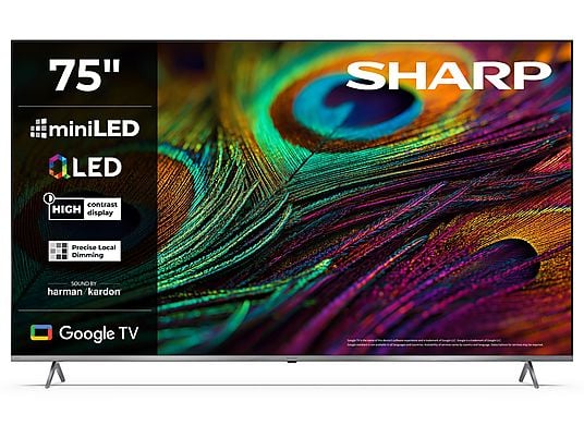 SHARP 75JP7265E 75" Mini LED Smart TV UHD 4K 144Hz Nero Classe D