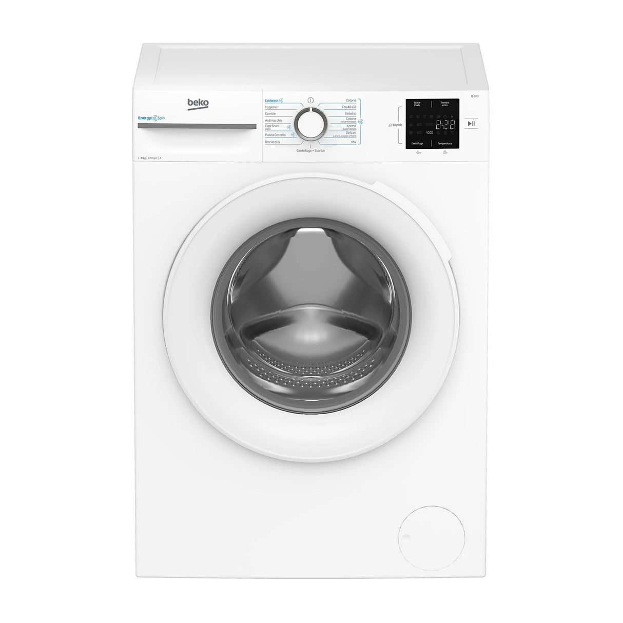 Lavatrice Beko BMWU3821W Libera Installazione 8Kg Classe A 1200 giri Vapore Bianca