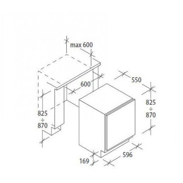Frigorifero Candy CM4SE68W Incasso Sottotavolo Classe E