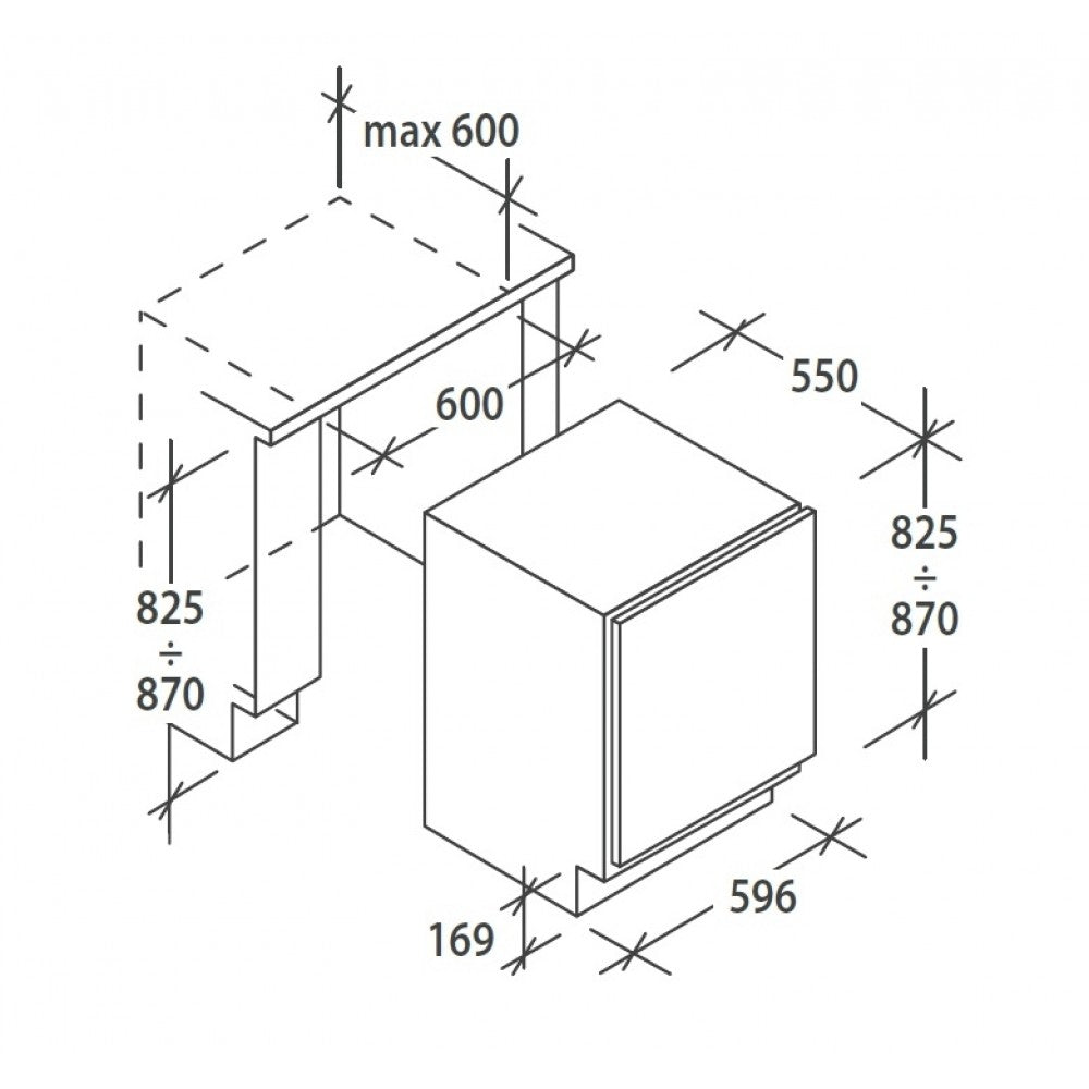 Frigorifero Candy CMLS68EW Incasso Sottotavolo Classe E