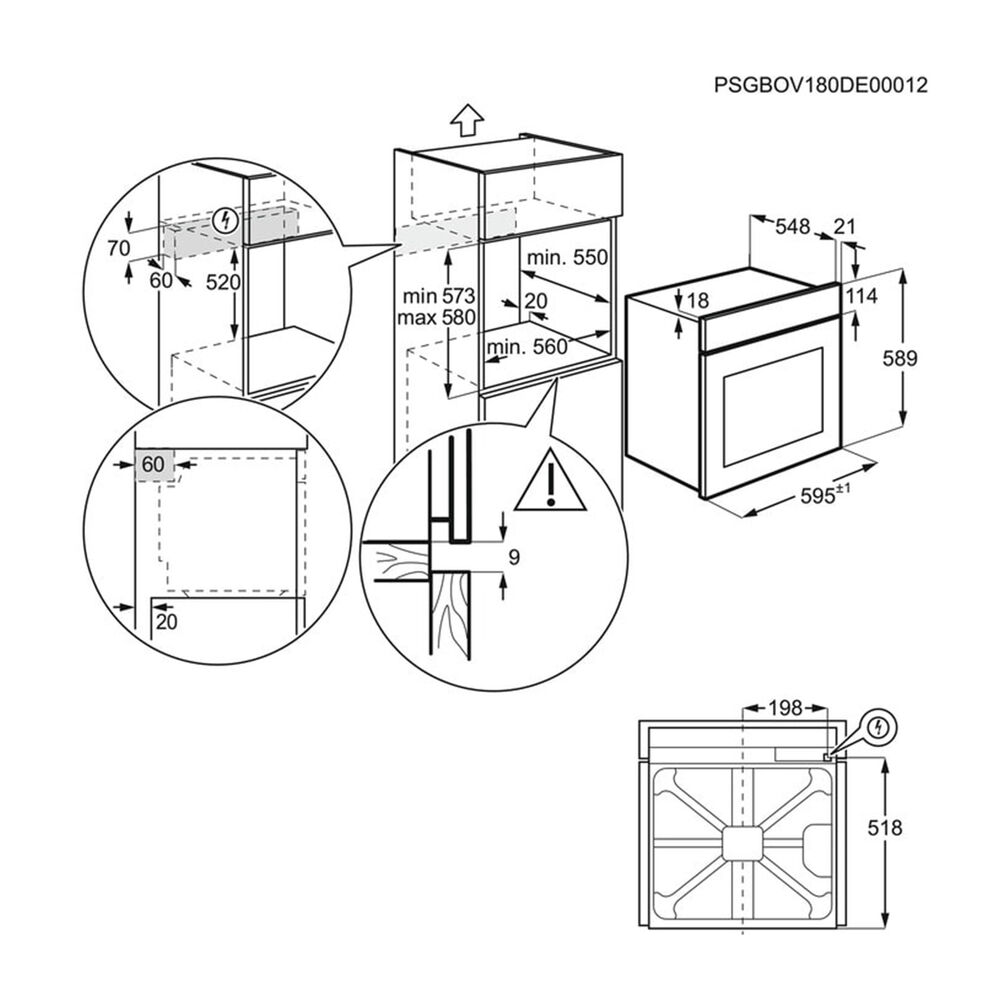 Forno AEG BEE641222M Elettrico Da Incasso Multifunzione Classe A+ 72L SurroundCook®