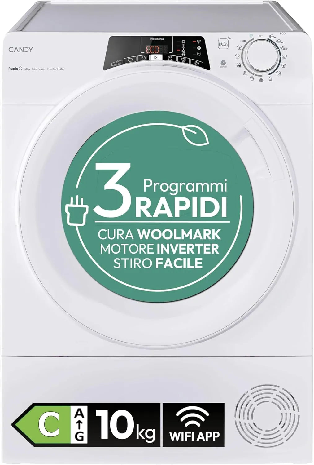 Asciugatrice CANDY RO EH10N3TE-S 10 Kg Classe C Pompa di Calore WiFi Bianca