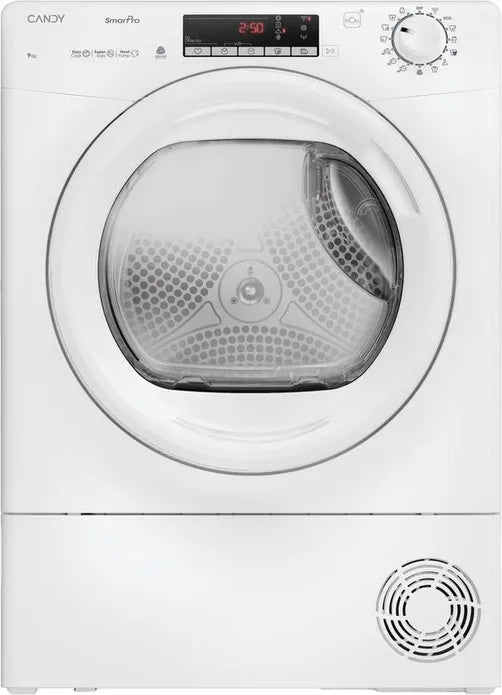 Asciugatrice Candy EH9N2TE-S 9 Kg a Pompa di Calore Classe D Profondità 60,4 cm Smart Pro