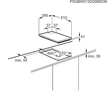 Piano Cottura A Gas Electrolux EGG3322NVX 29Cm 2 Fuochi Acciaio Inox