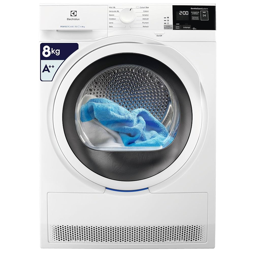 Asciugatrice Electrolux EW7HA482 Pompa di Calore 8KG Classe E Serie 700 PerfectCare