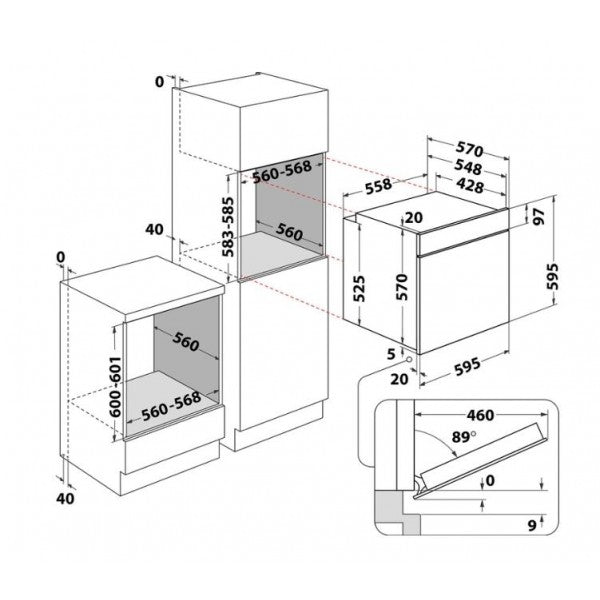 Forno Indesit IFW5530IX Elettrico Da Incasso Classe A 66L Inox