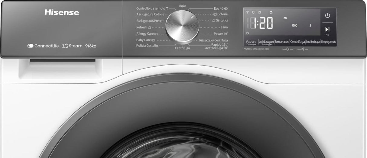 Lavasciuga Hisense WD3S9043BW7 9/6 kg Classe A/D Bianca