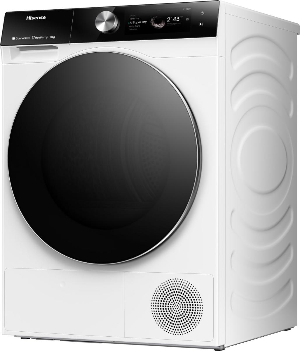 Asciugatrice Hisense 7S DH7S107BW Libera Installazione Pompa di Calore 10 Kg Classe C