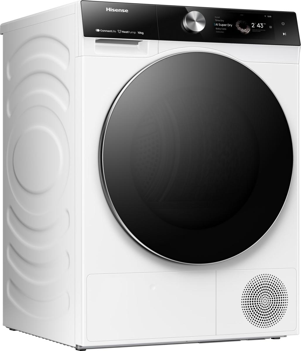 Asciugatrice Hisense 7S DH7S107BW Libera Installazione Pompa di Calore 10 Kg Classe C