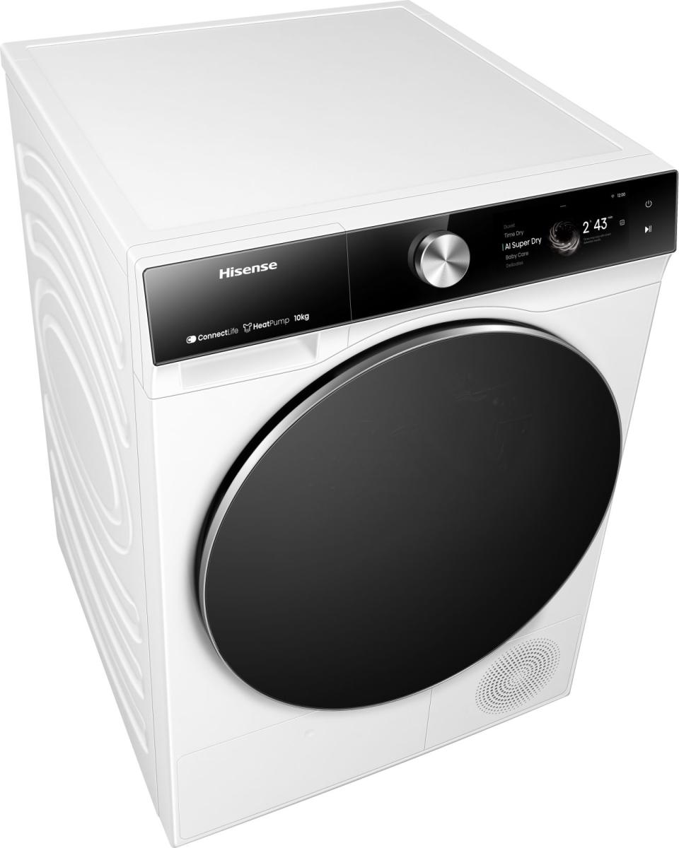 Asciugatrice Hisense 7S DH7S107BW Libera Installazione Pompa di Calore 10 Kg Classe C