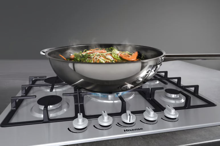 Piano Cottura A Gas Hisense GM773XF 5 Fuochi 70 Cm Inox