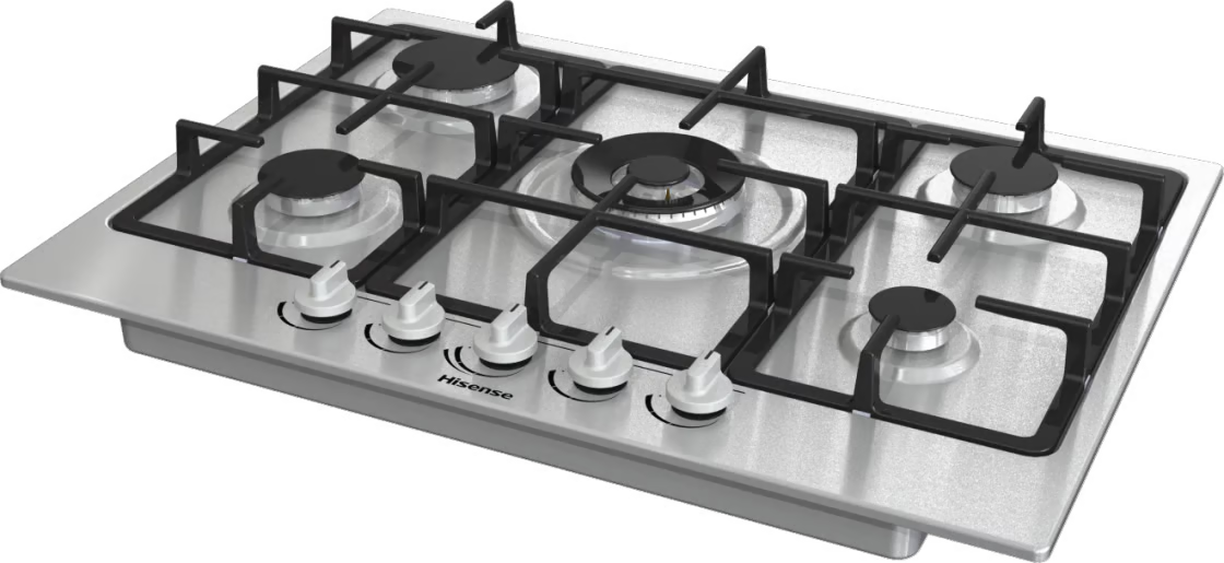 Piano Cottura A Gas Hisense GM773XF 5 Fuochi 70 Cm Inox