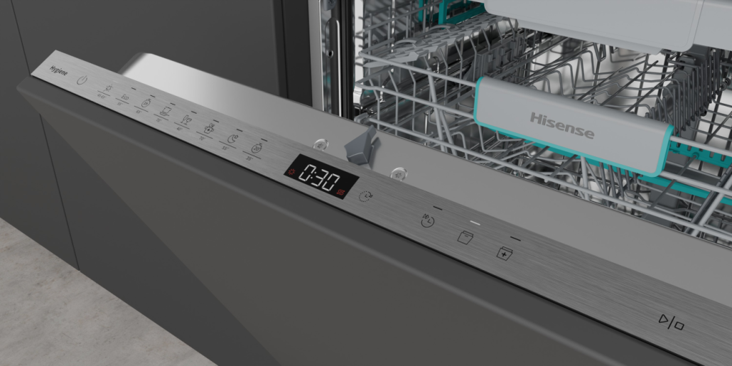 Lavastoviglie Hisense HV16B Hi6 da incasso 60 cm – 16 coperti, Classe B, AutoDry, Inverter, 3 cestelli