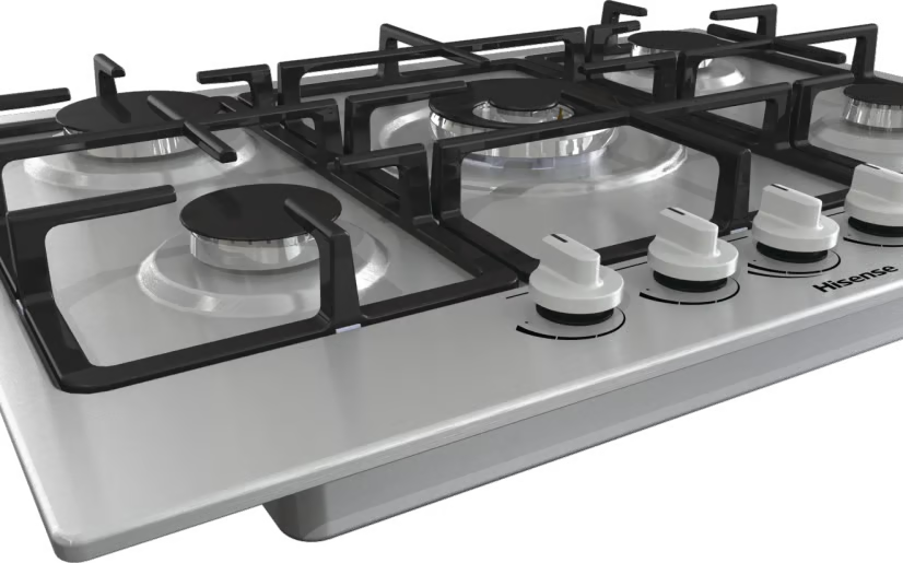 Piano Cottura A Gas Hisense GM773XF 5 Fuochi 70 Cm Inox