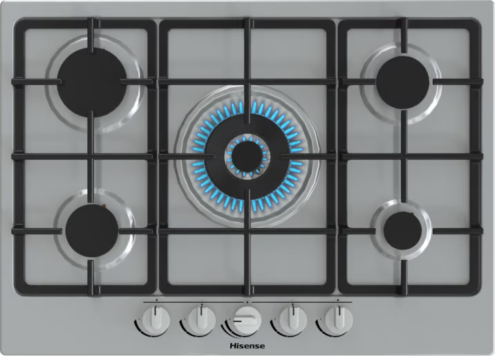 Piano Cottura A Gas Hisense GM773XF 5 Fuochi 70 Cm Inox