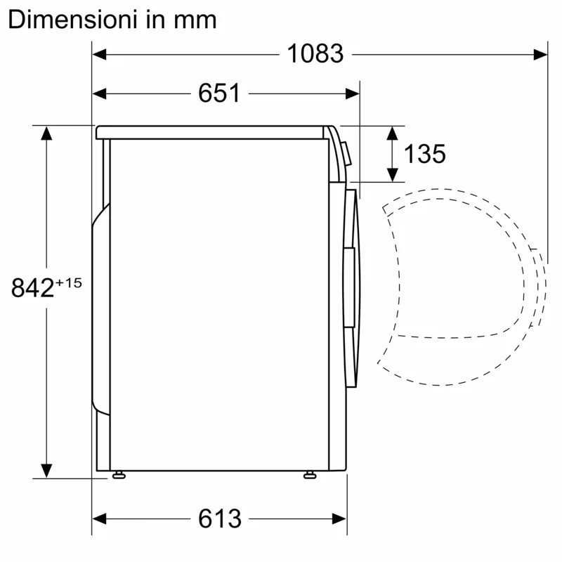 Asciugatrice Bosch WTH83058II 8 Kg Classe F Serie 4 Pompa Di Calore
