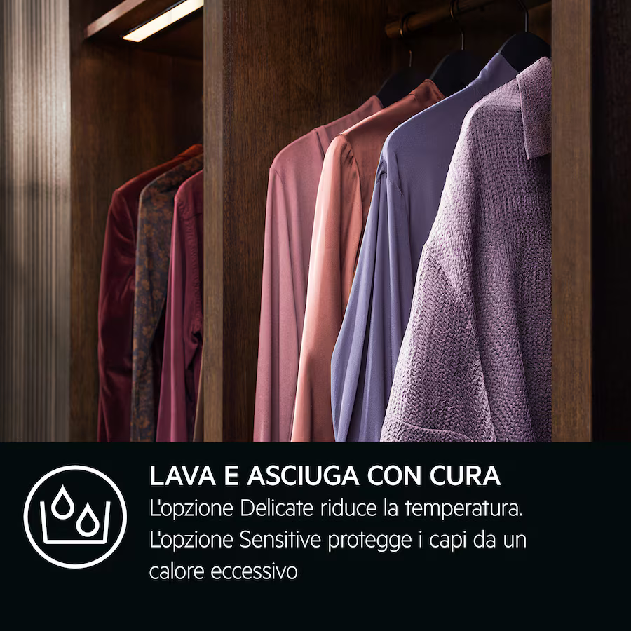 Asciugatrice AEG TR9T94ABS Classe C 9 kg Serie 9000 3D Scan AbsoluteCare Plus ProSteam®