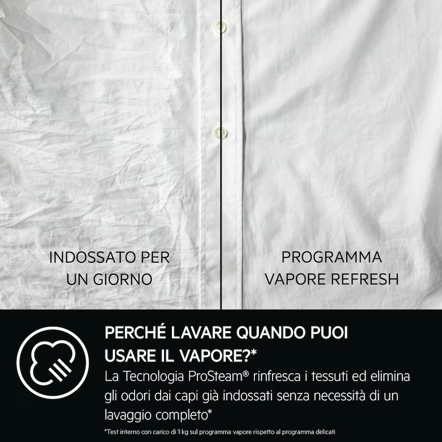 Lavatrice AEG LR7BLACK Classe A 9 kg 1400 giri Serie 7000 ProSteam®