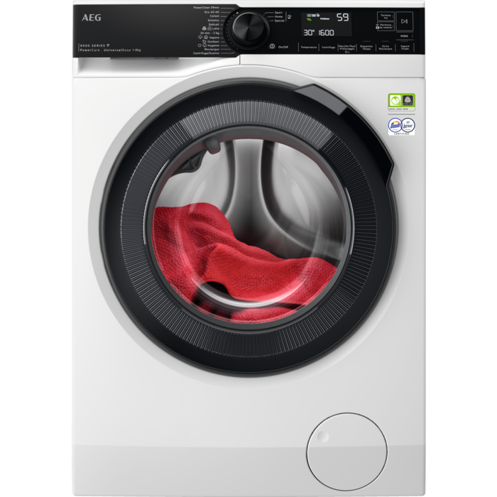 Lavatrice AEG LR8H86CBY 8 kg Classe A -20% 1600 giri Serie 8000 PowerCare UniversalDose Vapore
