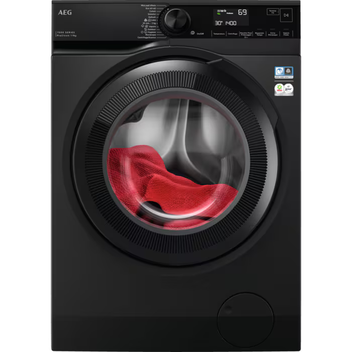 Lavatrice AEG LR7BLACK Classe A 9 kg 1400 giri Serie 7000 ProSteam®