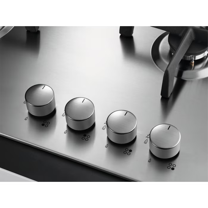 Piano Cottura A Gas Aeg HGB64400SM 60Cm 4 Fuochi Acciaio Inox