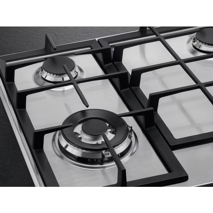 Piano Cottura A Gas Aeg HGB64400SM 60Cm 4 Fuochi Acciaio Inox