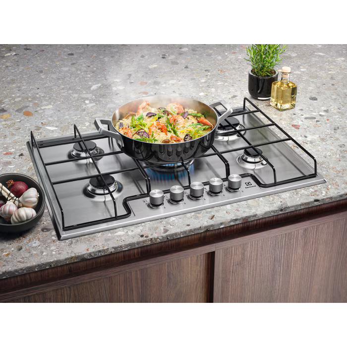 Piano cottura a gas Electrolux EGS7534X Serie 300 Slim Line 75 cm Inox