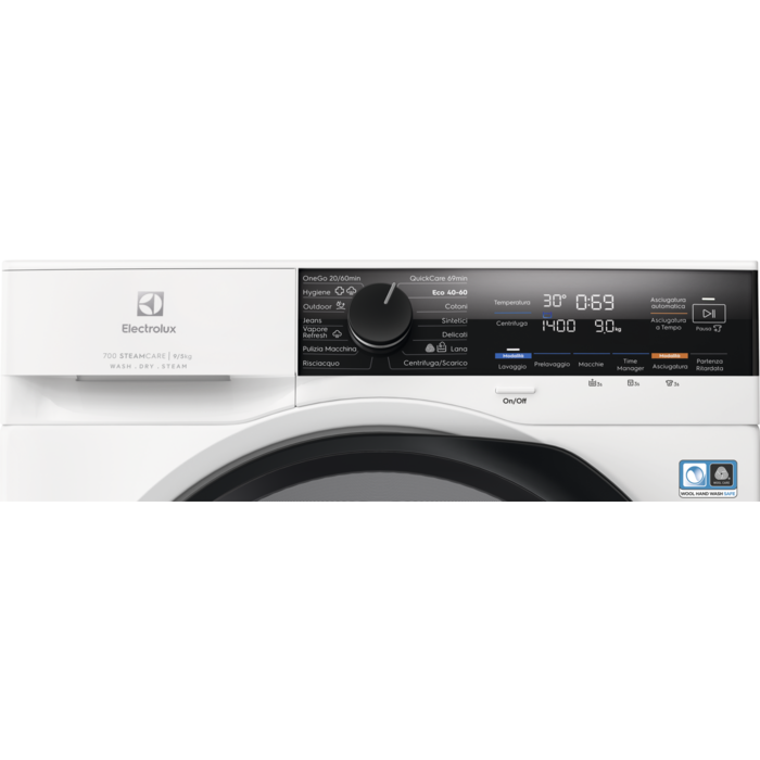 Lavasciuga Electrolux EW7W495G 700 SteamCare 9 kg Classe A White